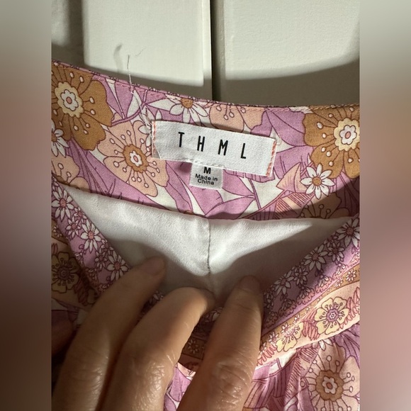 THML Pink and Brown Floral Midi Dress - Picture 2 of 7